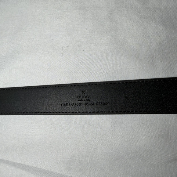 Gucci Black GG Leather Belt - Picture 3 of 4